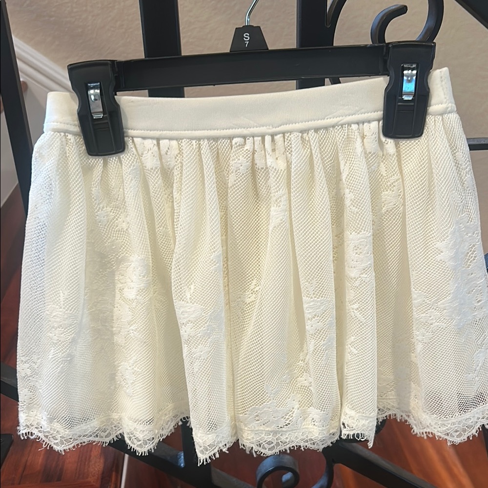 Epic Threads Cream and Black Mini Skater Skirt